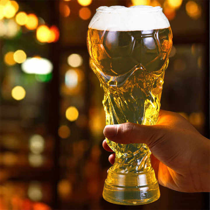 Football Trophy Beer Mug,Set of 2 ,450 ML melbify