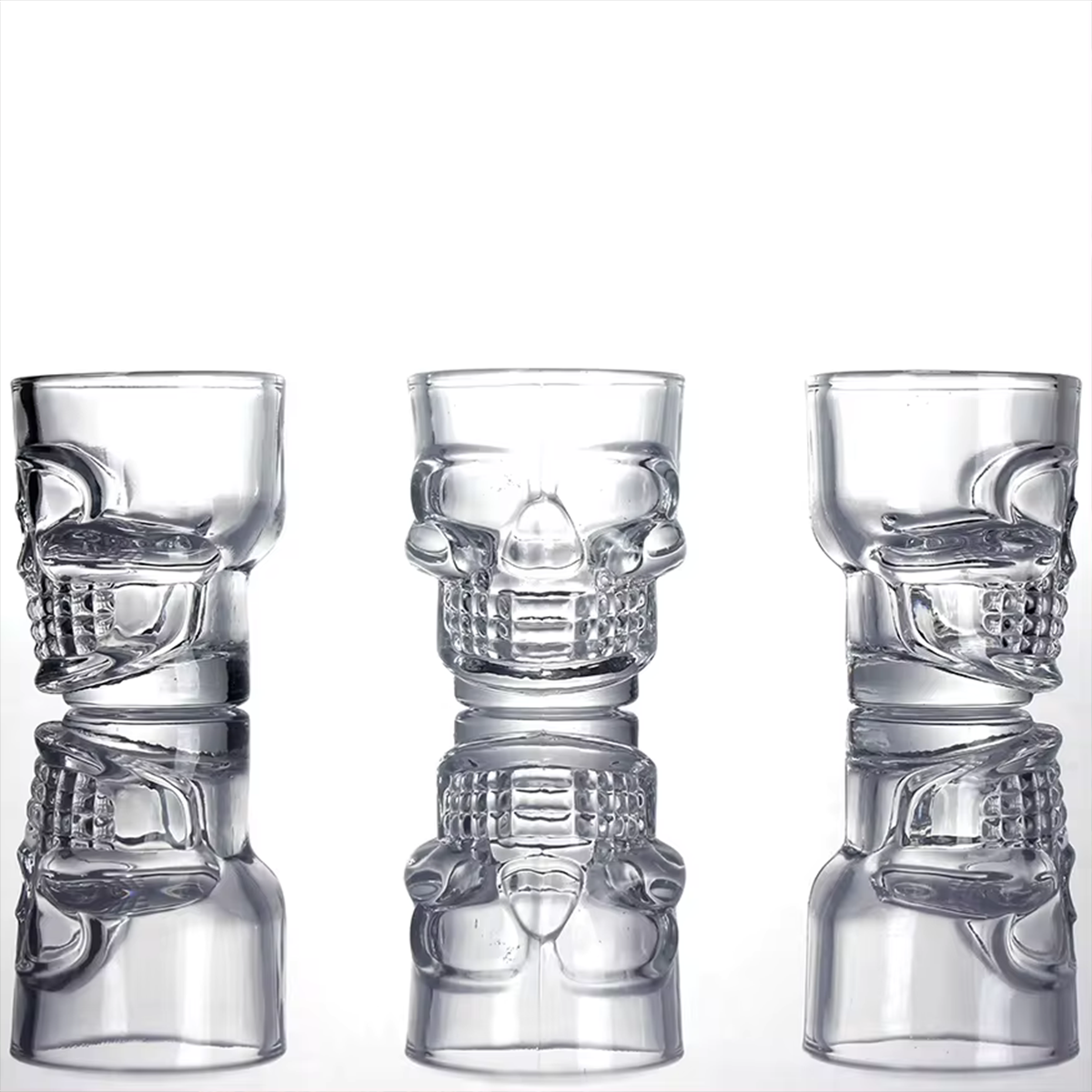 Melbify Skull Shot Glasses | 4 Pack | 25ml | Tequila, Vodka, Jagermeister Shot Glasses Set | Party Favors | Gift Set
