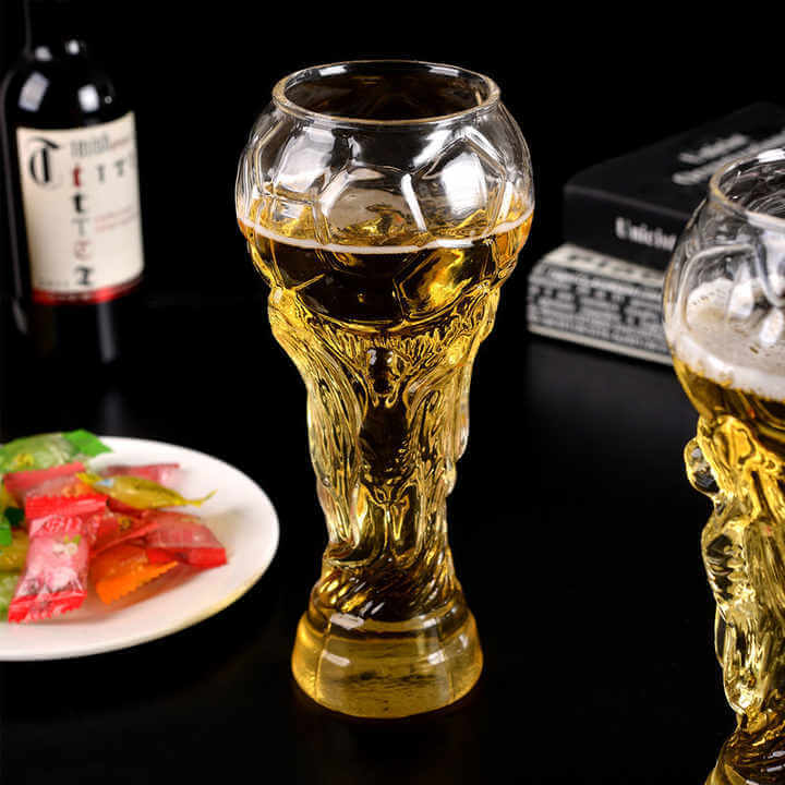 Football Trophy Beer Mug,Set of 2 ,450 ML melbify