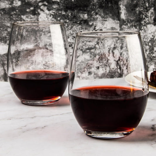 Melbify Stemless Wine Glass | Volume=550ML | Perfect for Red & White Wine & Champagne | Ideal Gift for Women,Men, Wedding, Birthday, Christmas