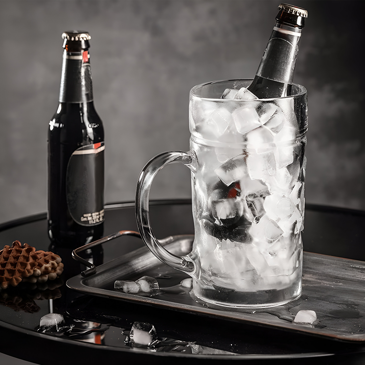 Melbify Glazed Beer Mug | Volume=600ml | Large Beer Mug with Handle | Classic Beer Mug | Heavy | Perfect for Beer, Cider,Drinks | Pub & Bar Glass
