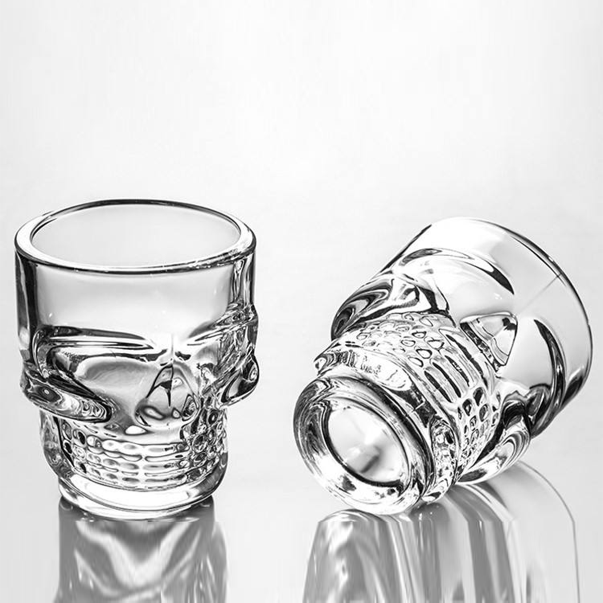 Melbify Skull Shot Glasses | 4 Pack | 25ml | Tequila, Vodka, Jagermeister Shot Glasses Set | Party Favors | Gift Set