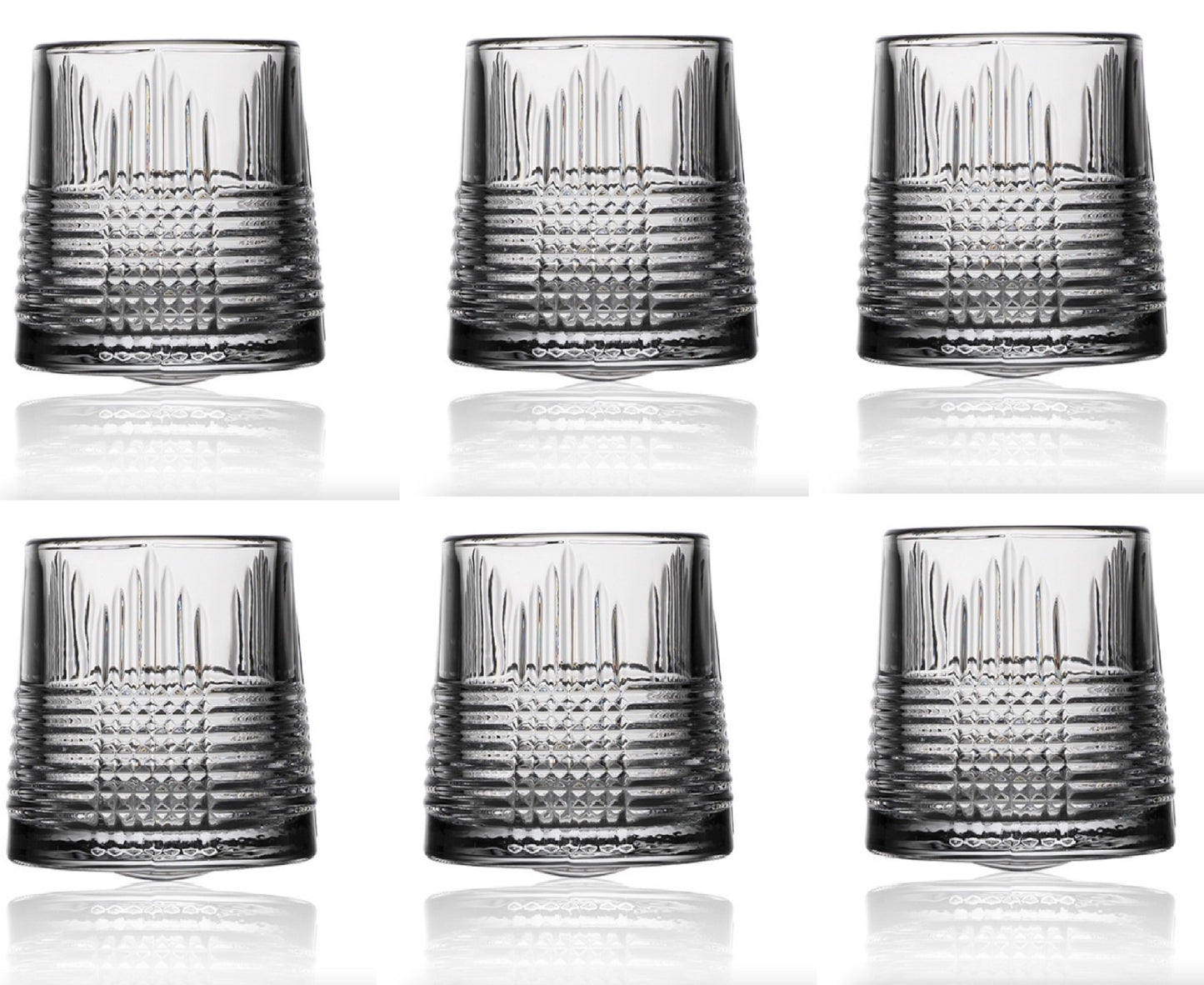 Abstract Spinner Rotating Whiskey Glass,180 ml,Set of 6 melbify shot glasses