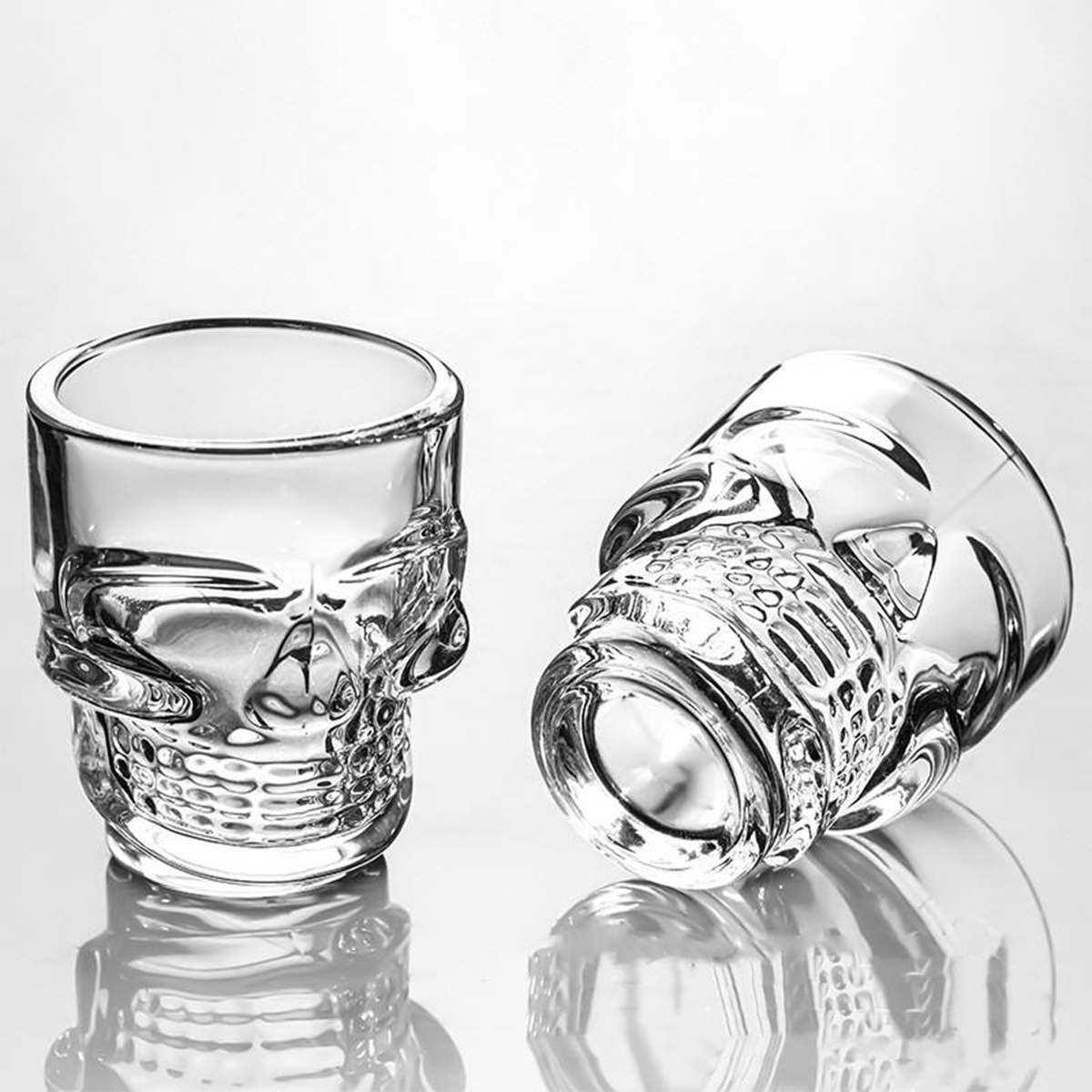 Melbify Skull Shot Glasses | 4 Pack | 25ml | Tequila, Vodka, Jagermeister Shot Glasses Set | Party Favors | Gift Set