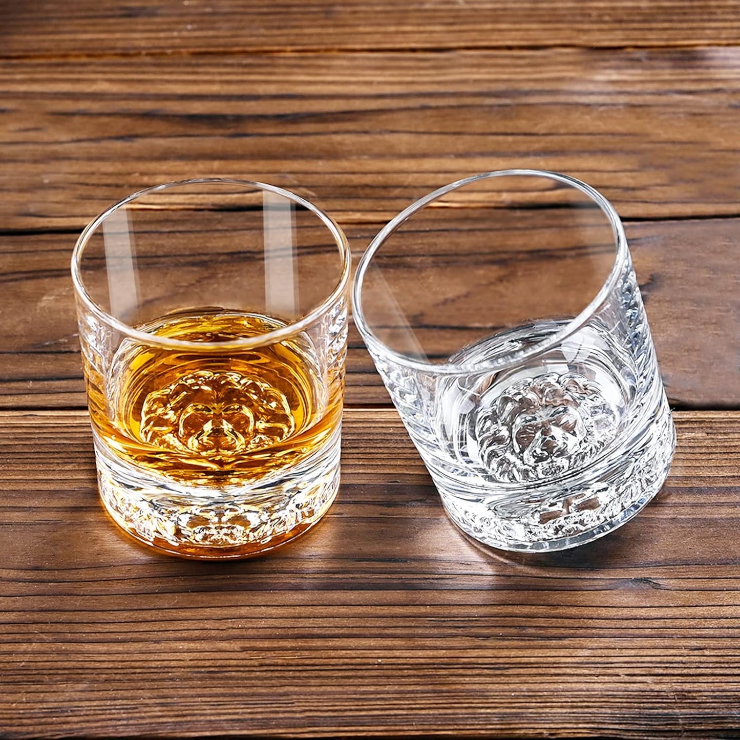 Melbify Plain Lion Whiskey Glass | 300 ml | Animal Whiskey Glass| Whiskey Glass with Lion Symbol | Premium | Unique| Big | Thick | Rock Whiskey Glass