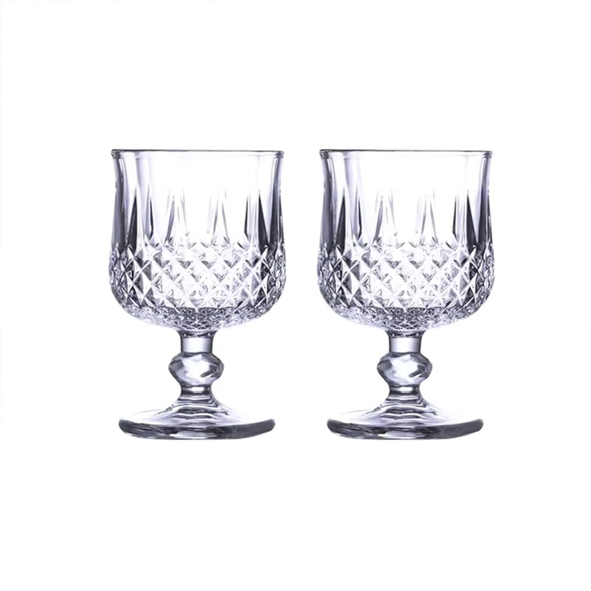 Melbify Diamond Cut Brandy Snifter | 180 ml | Cognac | Tulip Glass | Crystal, Luxury, Large, Elegant, Old Fashioned