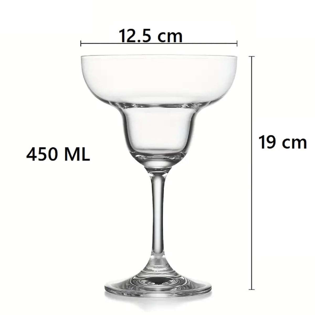 Melbify Margarita Glasses | 450ml | Martini Glasses |Cocktail Glasses for Margarita,Martini,Cocktails | Fancy| Unique| Imported