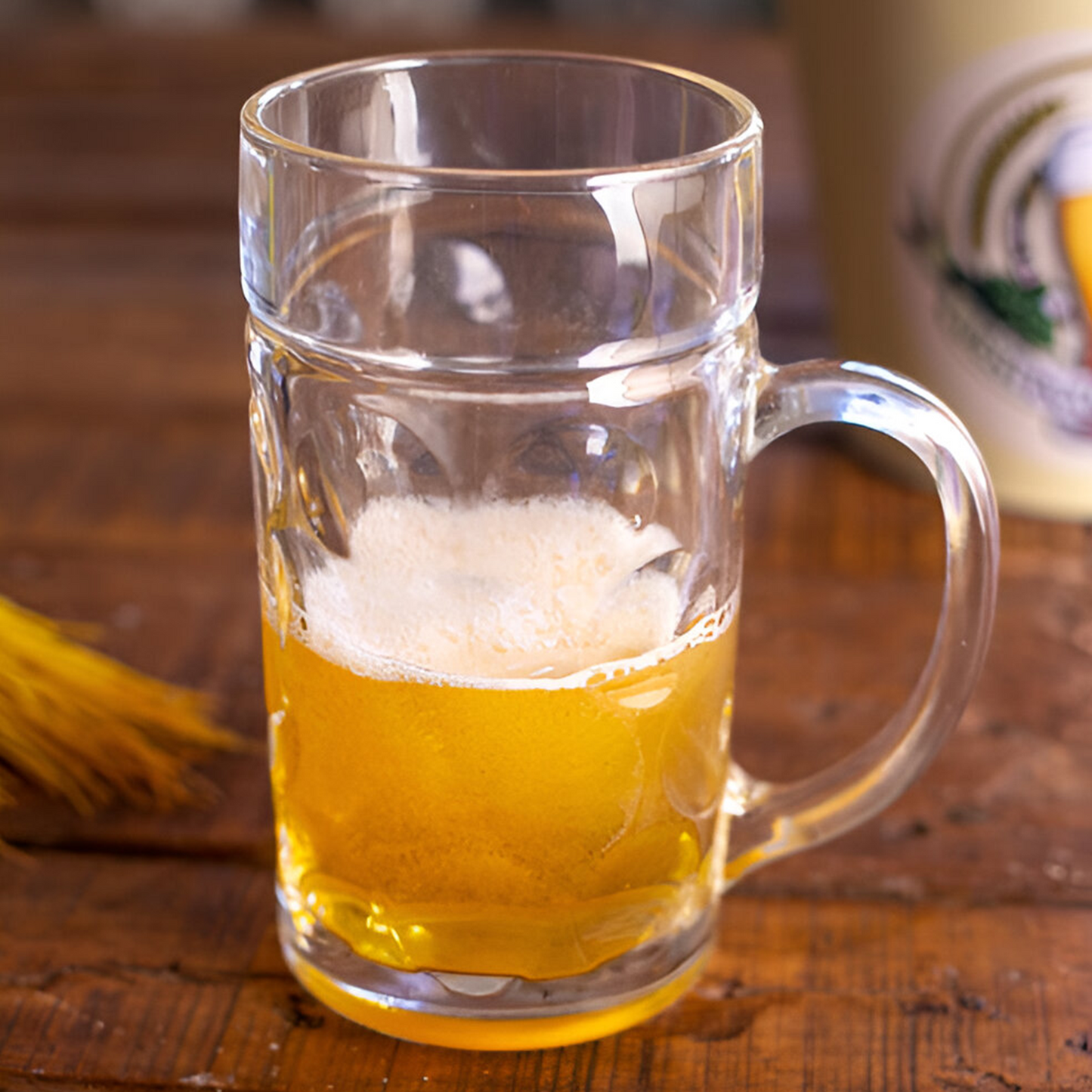 Melbify Glazed Beer Mug | Volume=600ml | Large Beer Mug with Handle | Classic Beer Mug | Heavy | Perfect for Beer, Cider,Drinks | Pub & Bar Glass