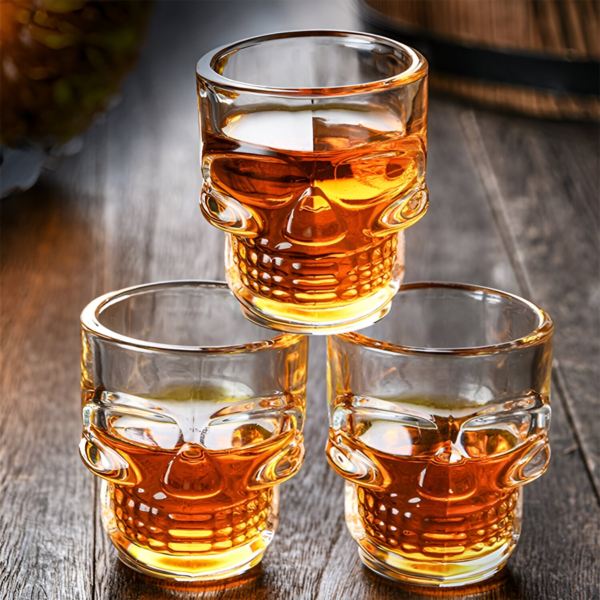 Melbify Skull Shot Glasses | 4 Pack | 25ml | Tequila, Vodka, Jagermeister Shot Glasses Set | Party Favors | Gift Set