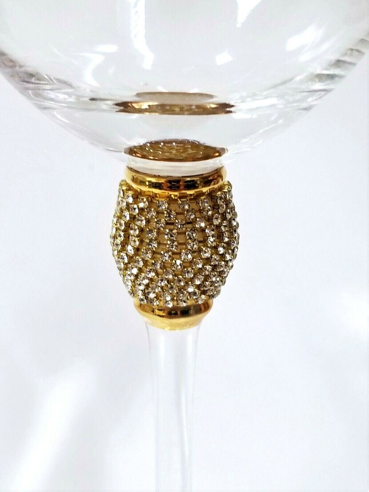 Gold Stem Wine Glasses Set of 2,500 ML melbify