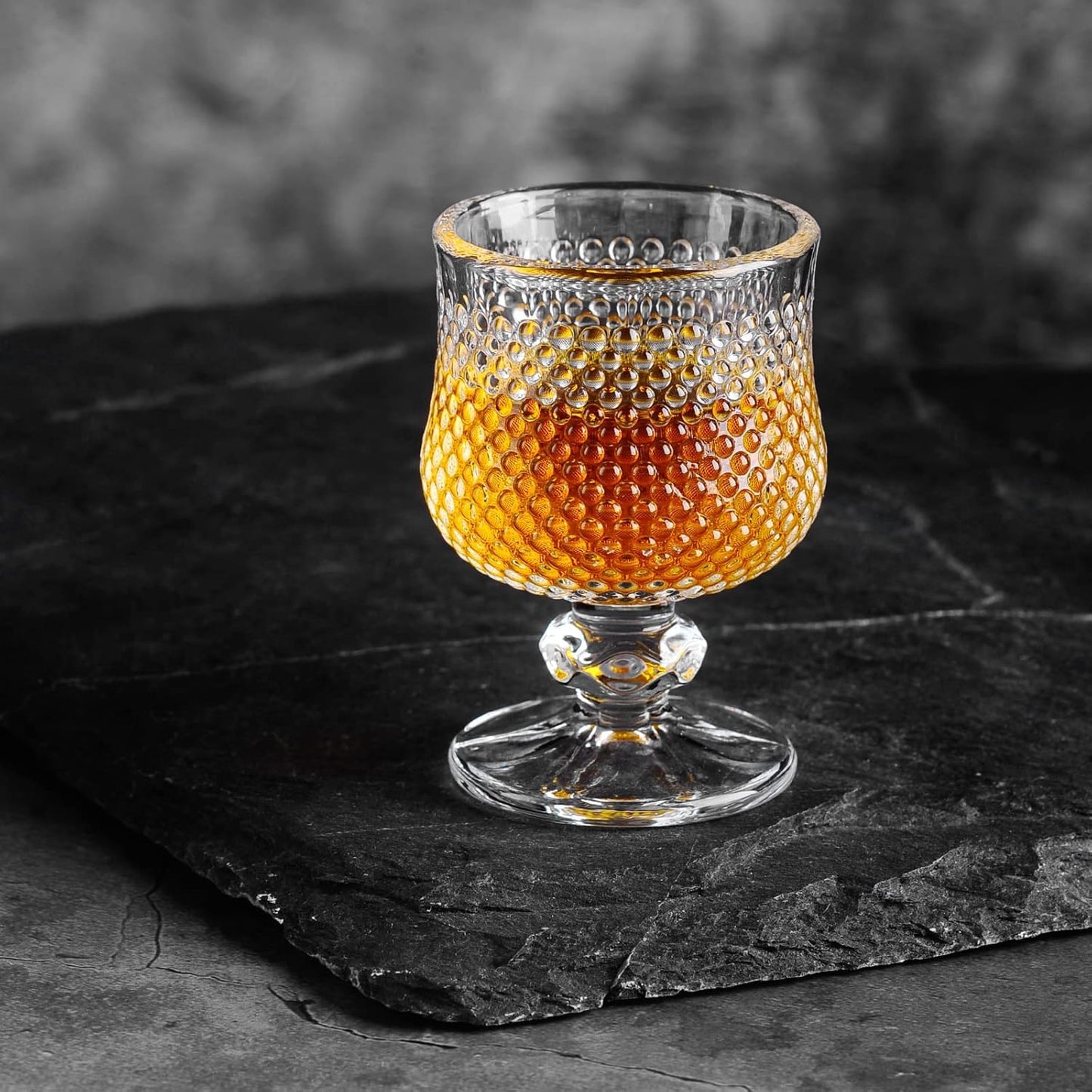 Melbify Crystallite Brandy Snifter Glasses | 180 ml | Cognac, Brandy Balloon, Tulip Glasses | Large, Elegant, Old Fashioned Crystal Barware