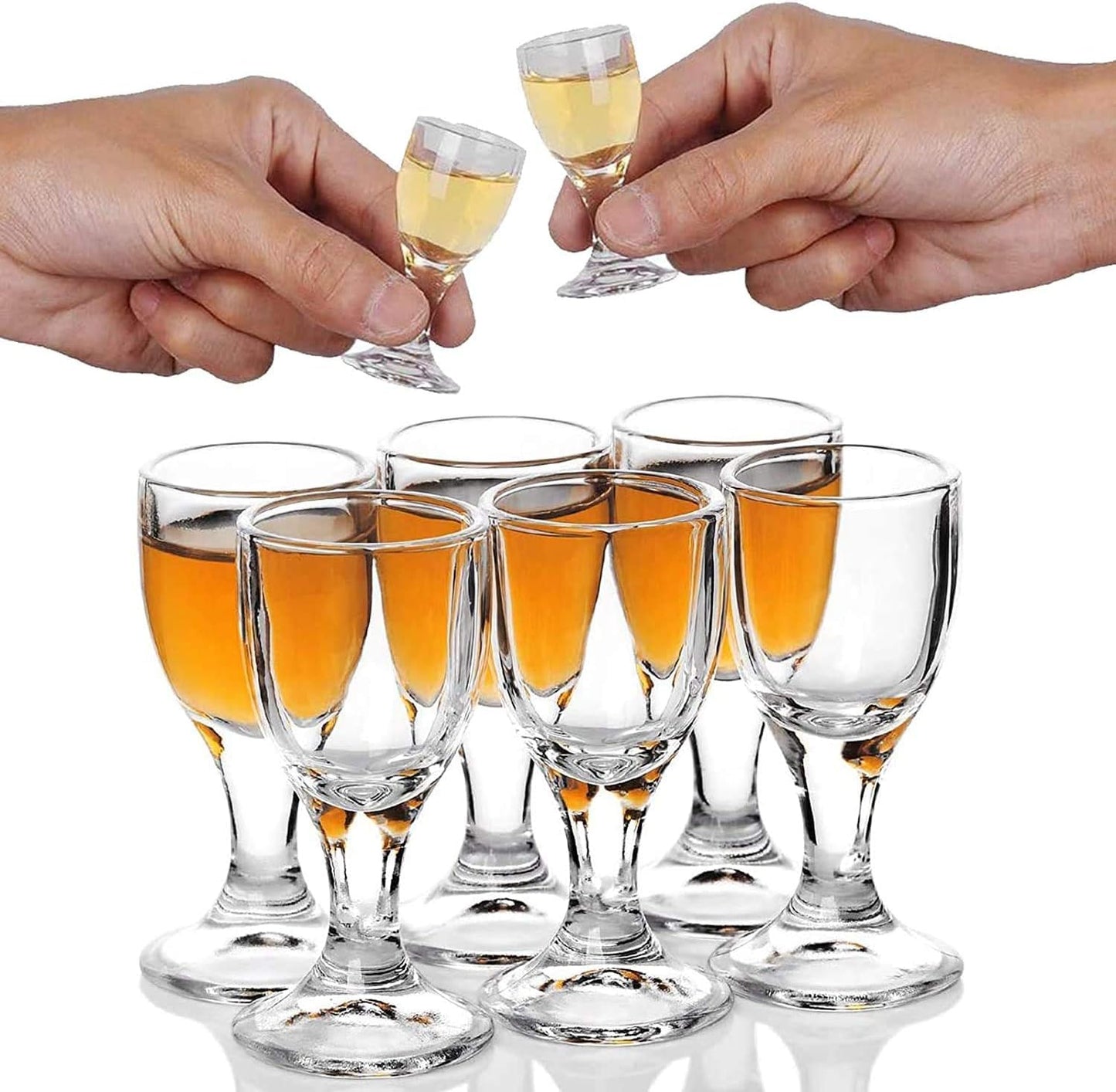 Melbify Goblet Shot Glasses | 30ml | Tequila Shot Glass Set | Vodka Shot Glasses | Party Shot Glasses | Luxury Shooter Glasses | Quirky Shot Glass