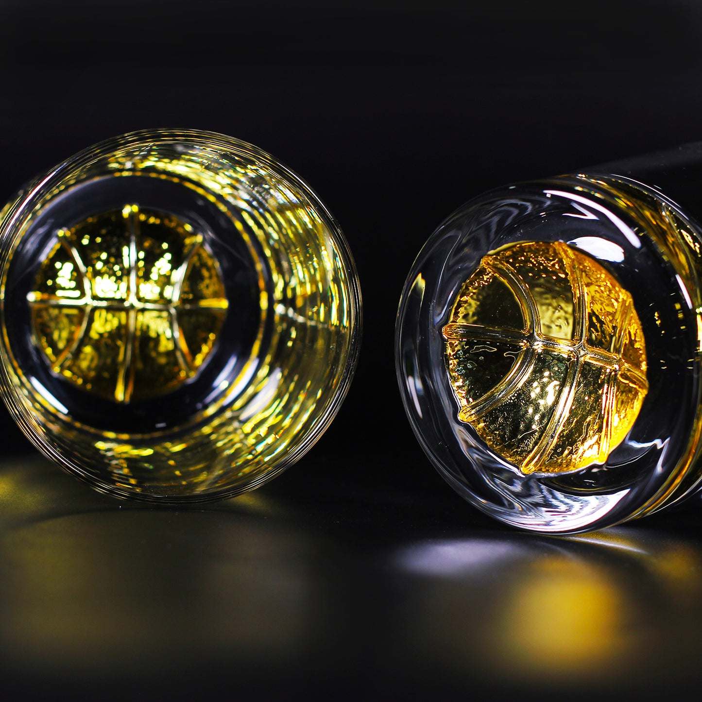 Melbify Basket Ball Whiskey Glass | 300 ml | Golden Plated Whiskey Glass| Premium | Unique| Big| Broad | Royal | High end| Expensive| Whiskey Glass Set for Basket Ball Lovers