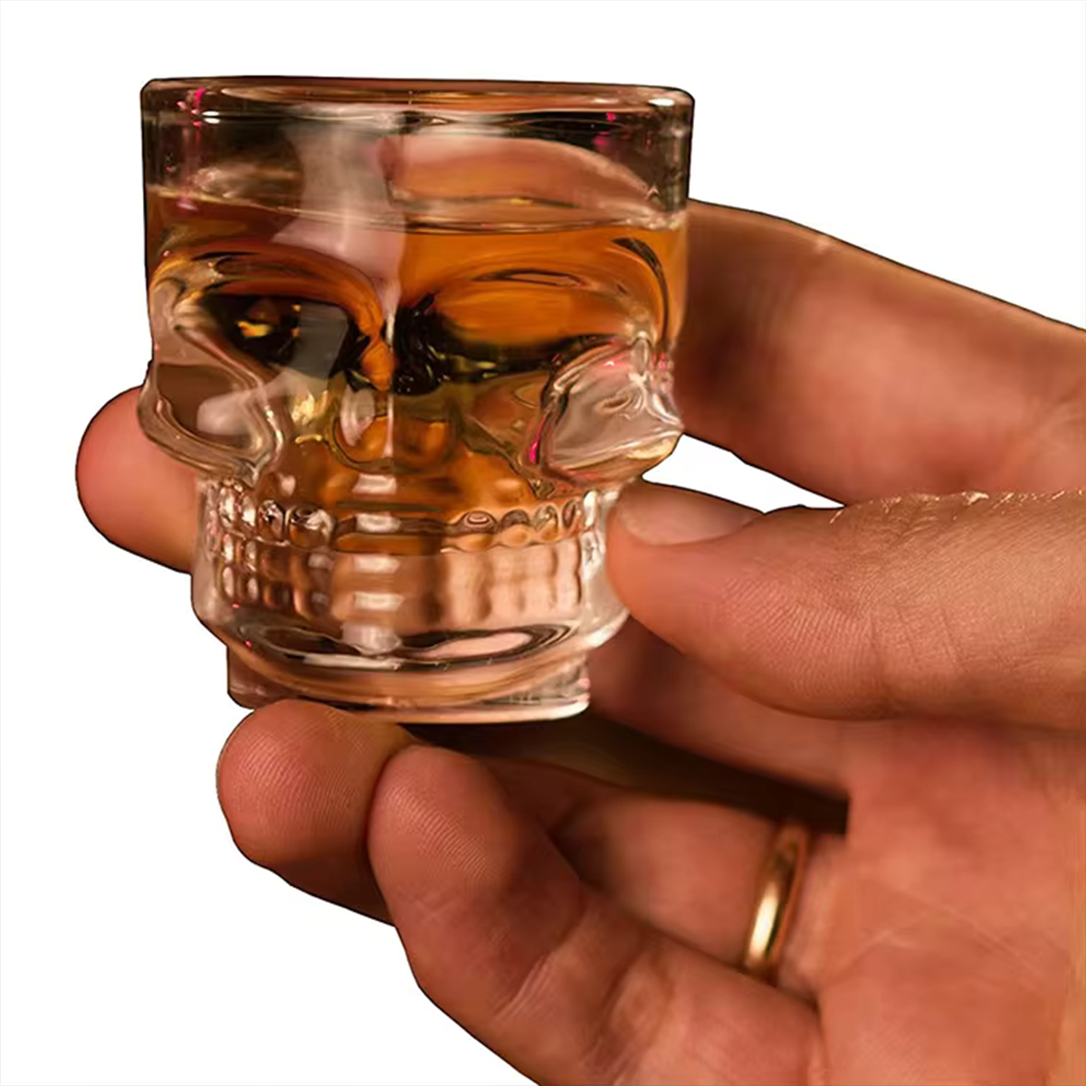 Melbify Skull Shot Glasses | 4 Pack | 25ml | Tequila, Vodka, Jagermeister Shot Glasses Set | Party Favors | Gift Set