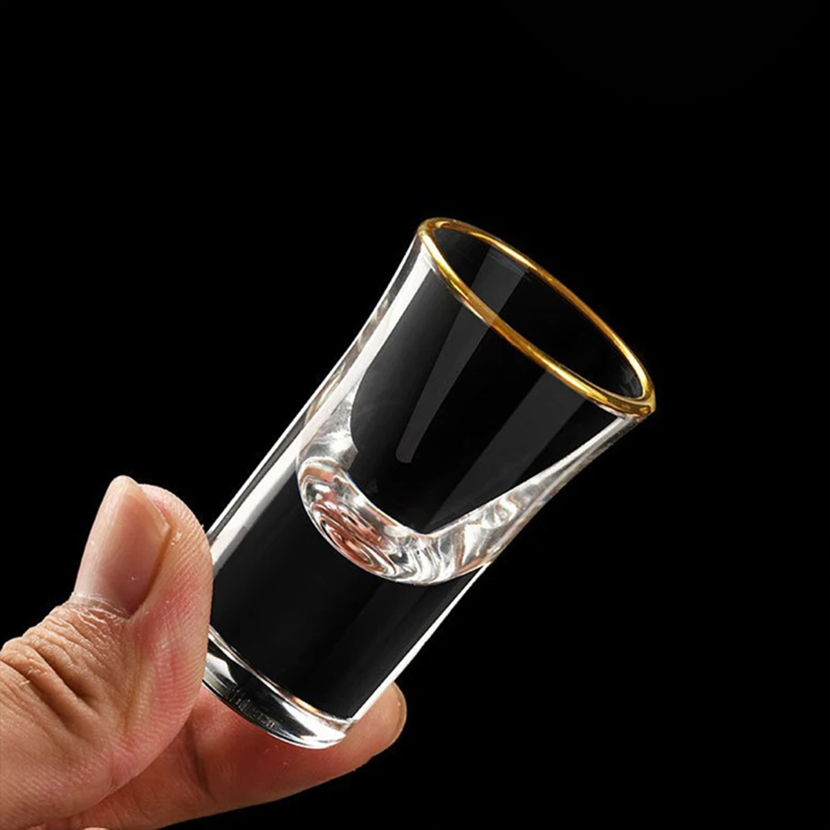 Luxury Gold Rim Shot Glasses | 50ml | Tequila Glasses | Vodka Shot Glass Set | Jagermeister Shot Glasses| Party Shot Glasses