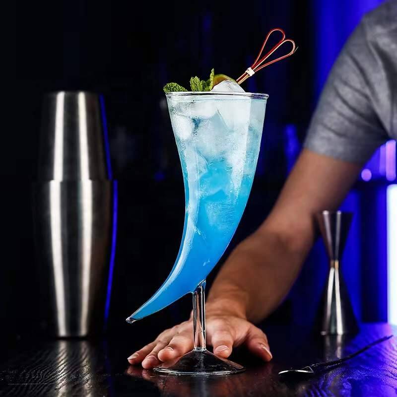 Moon Shape Horn Shaped Cocktail Martini Glass | 500 ML melbify