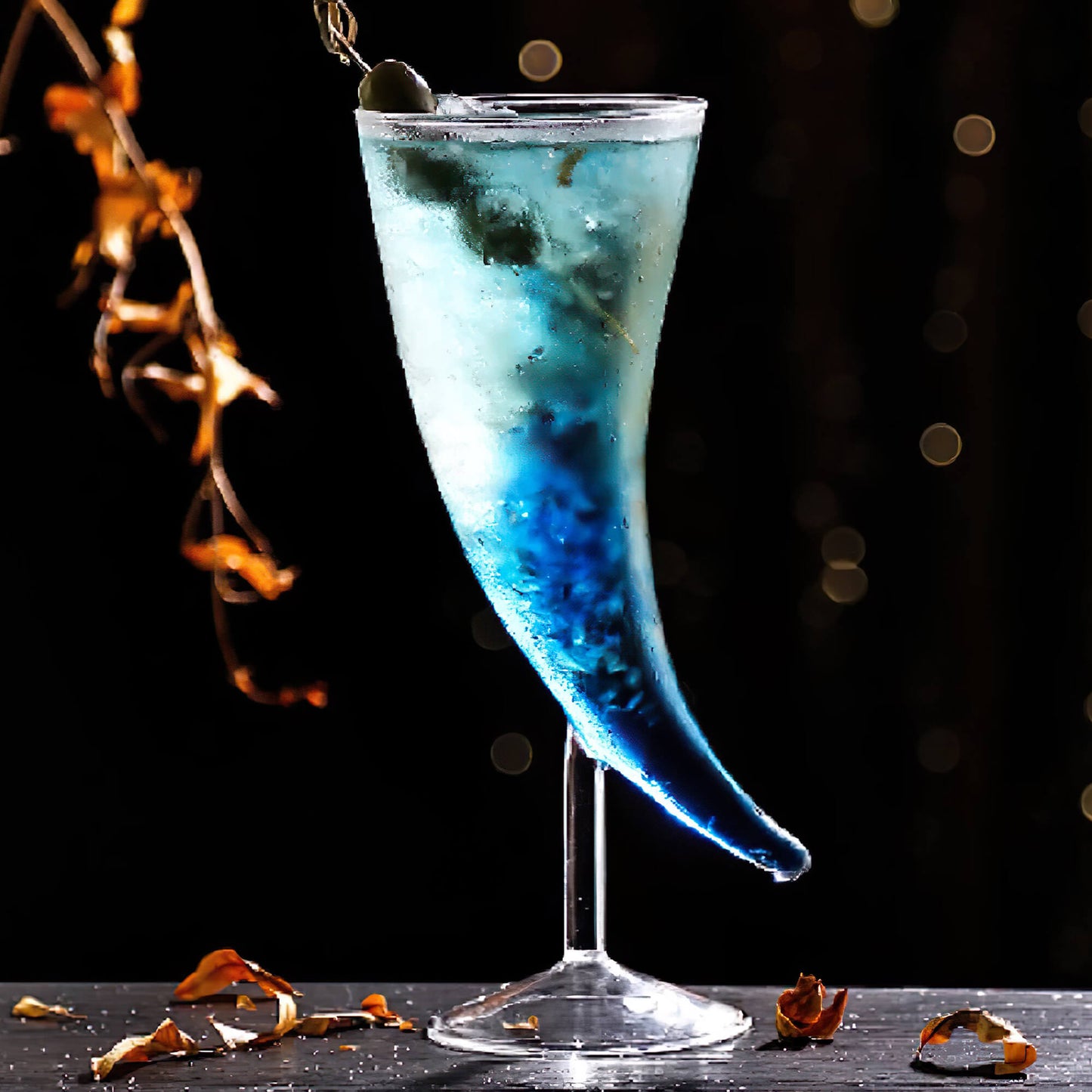Moon Shape Horn Shaped Cocktail Martini Glass | 500 ML melbify