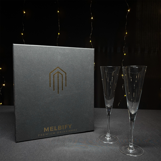 Melbify Aviary Wine Glasses Gift Set | 200 ML | Set of 2 |Elegant Gift Box|Champagne Glass|Ultra Premium|Limited Edition|Perfect for Red White Wine & Champagne|Ideal For Wedding Couple Anniversary Gift