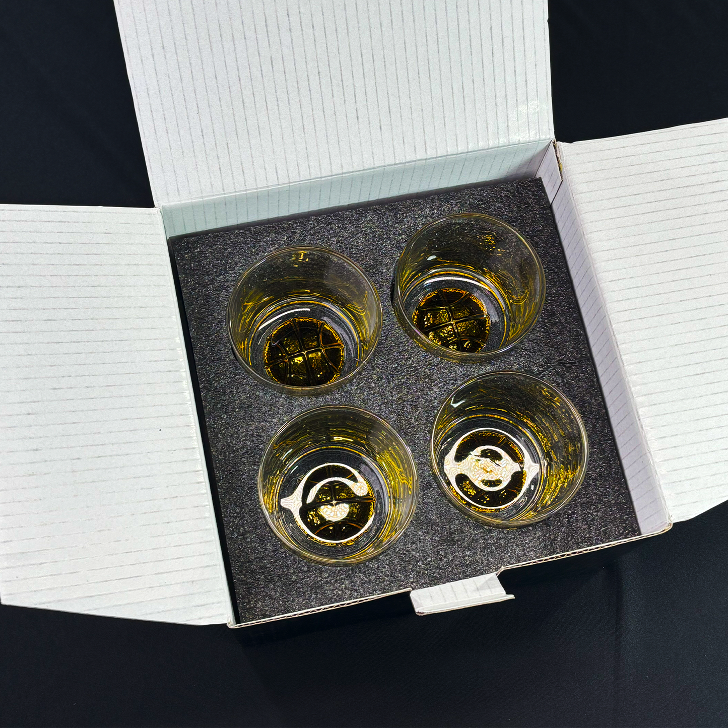 Gold Basketball Gift Box - Set of 4