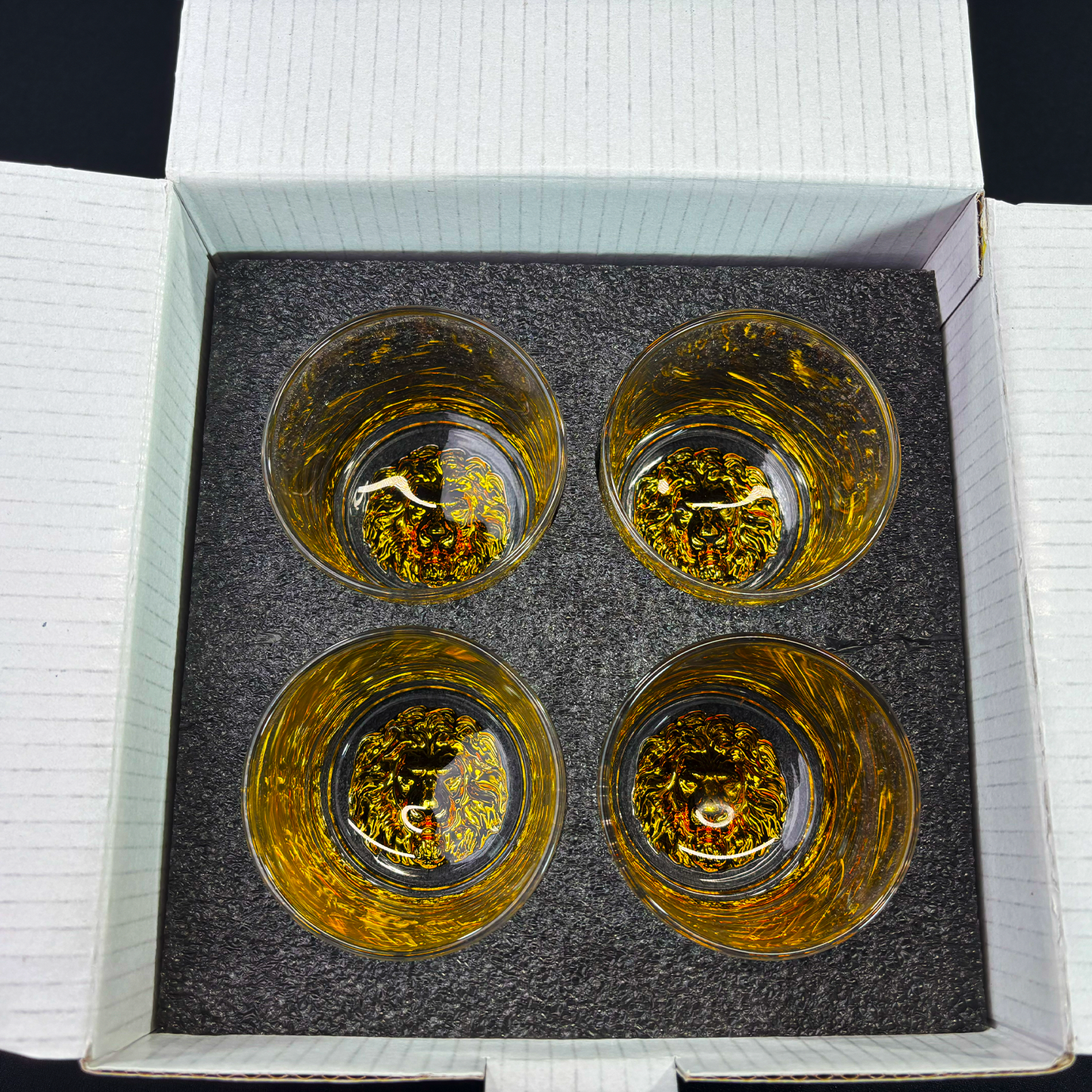 Gold Lion Gift Box - Set of 4