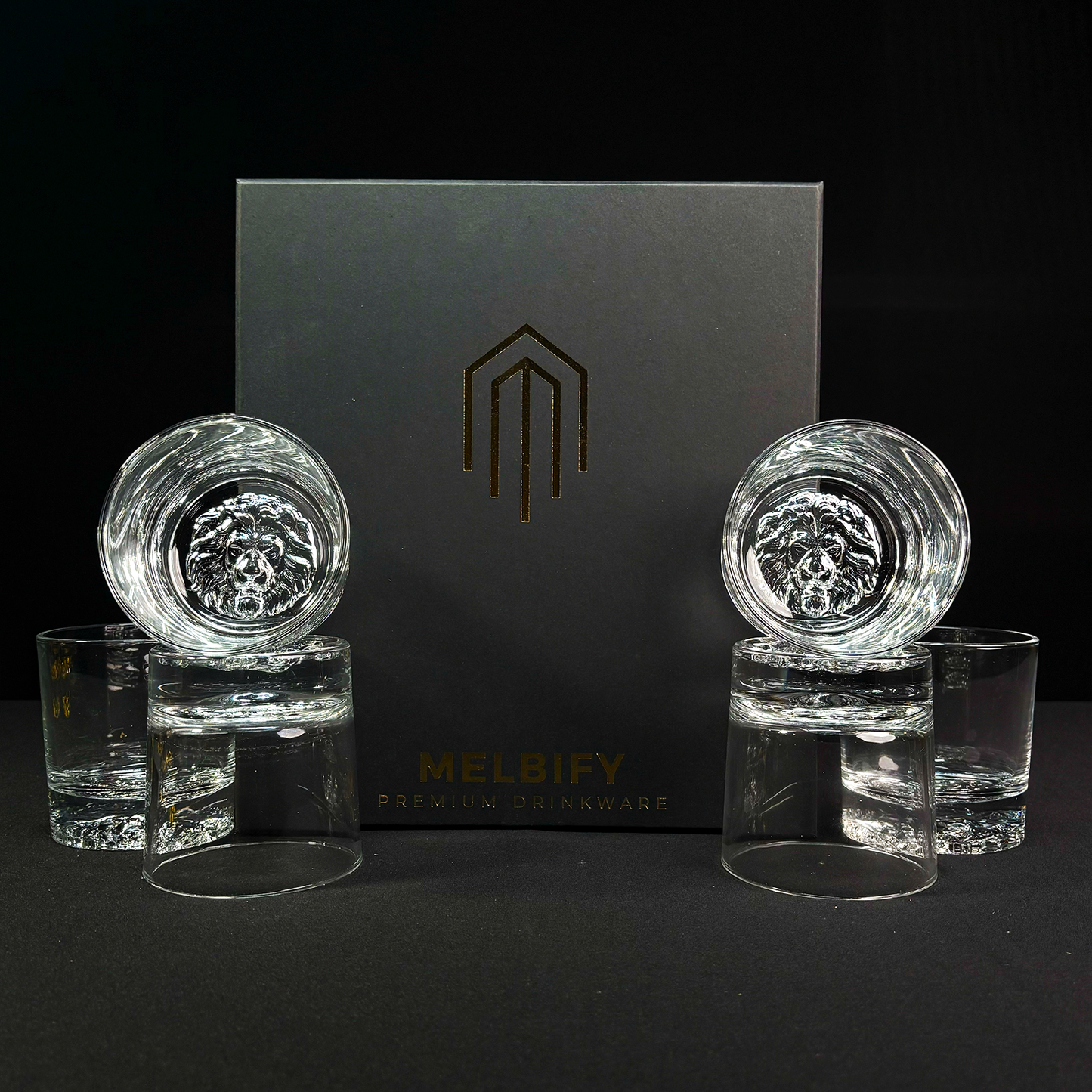 Plain Lion Glass Gift Box - Set of 6