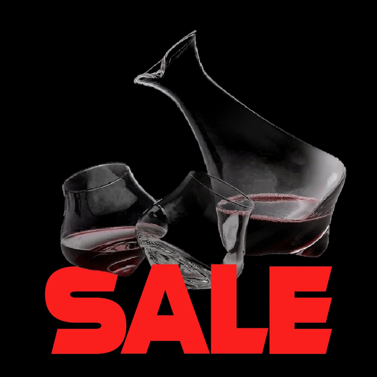 Rolly Polly Wine Decanter 1250 ml & 2 Glasses 330 ml