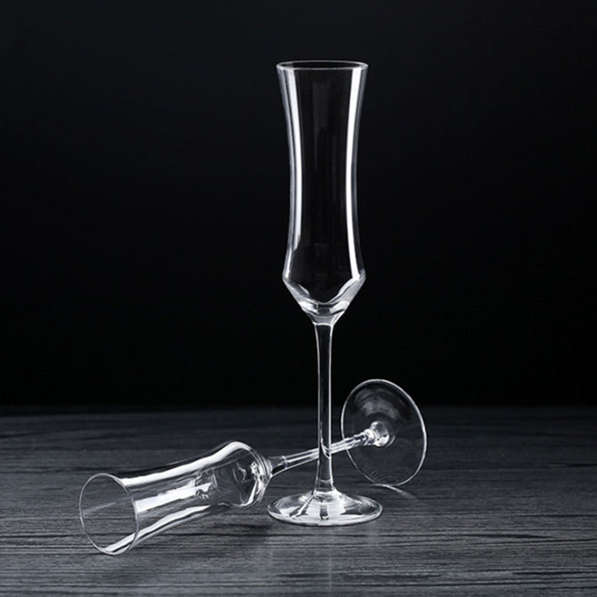 Melbify Tube Wine Glasses | 160 ml | Wide Mouth Luxury Wine Glass | Fancy| Imported | Crystal Wine Glasses Gift Set | Designer | Unique Wine Glasses