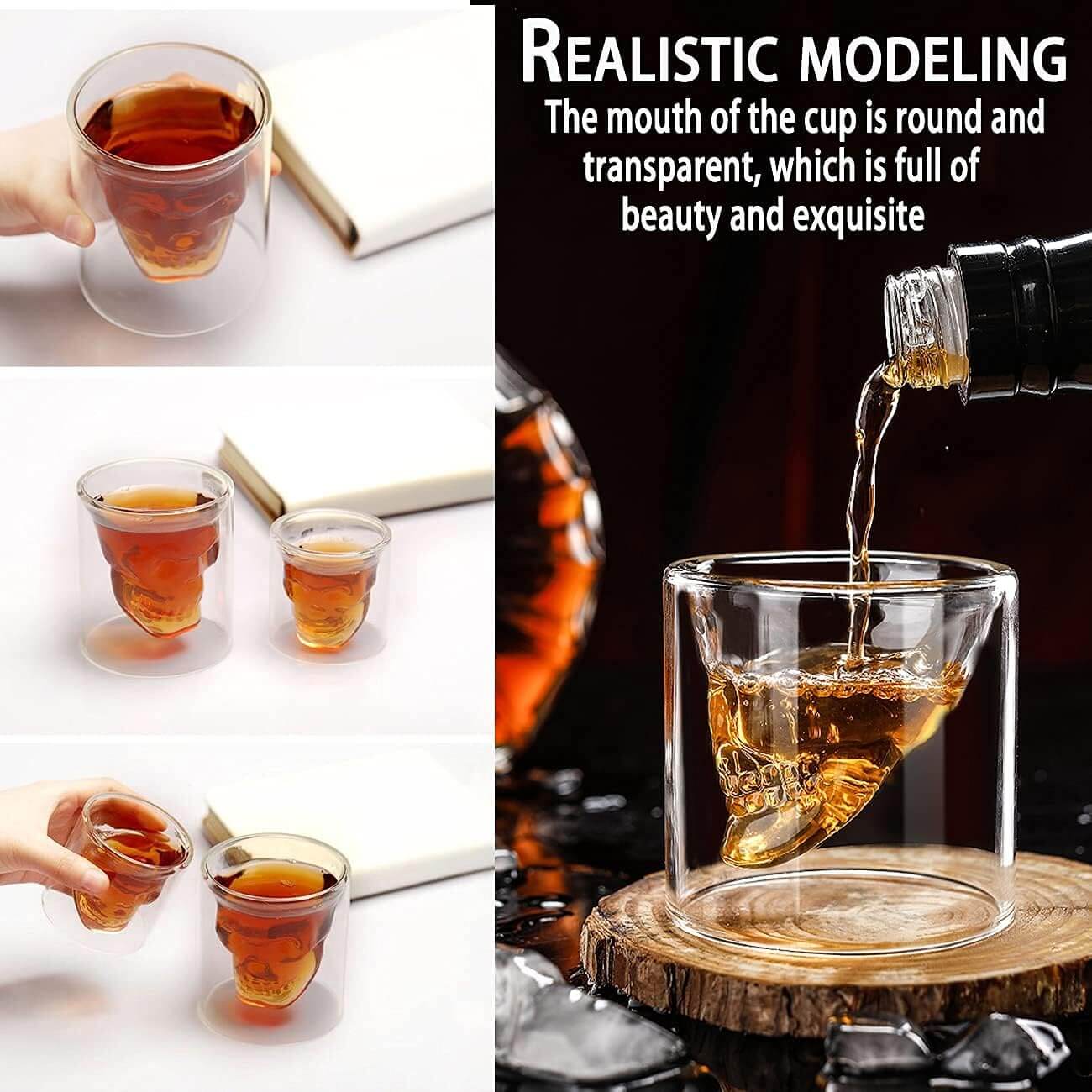 Double Wall Skull Shot Glasses |150 ML melbify shot glasses