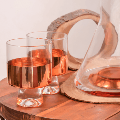Rose Gold Decanter 1000 ml with 2 Glasses 300ml Set melbify