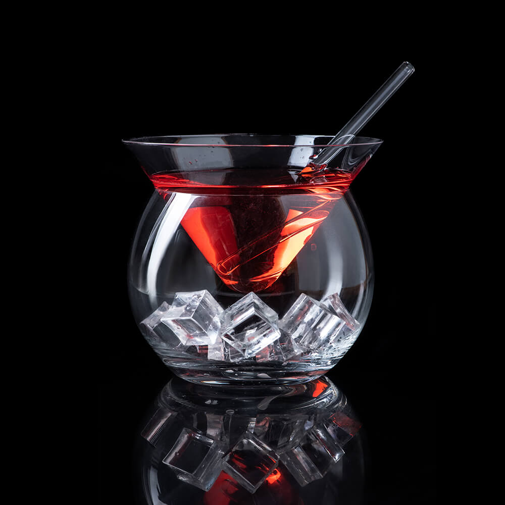 Chiller Ice Bowl Cocktail Martini Glass 300ml melbify