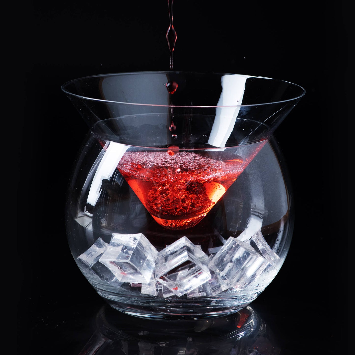 Chiller Ice Bowl Cocktail Martini Glass 300ml melbify