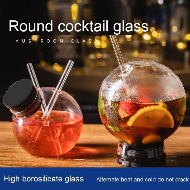 Fish Bowl Glass with Glass Straw 750ml melbify