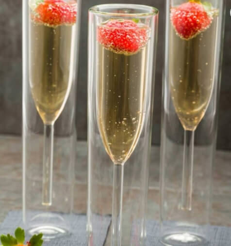 Doubled Walled Flute Glass Champagne Glass 200 ml, Set of 2 melbify