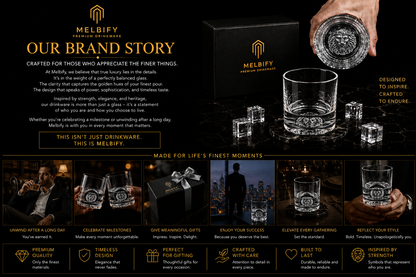 Melbify Plain Lion Whiskey Glass | 300 ml | Animal Whiskey Glass| Whiskey Glass with Lion Symbol | Premium | Unique| Big | Thick | Rock Whiskey Glass