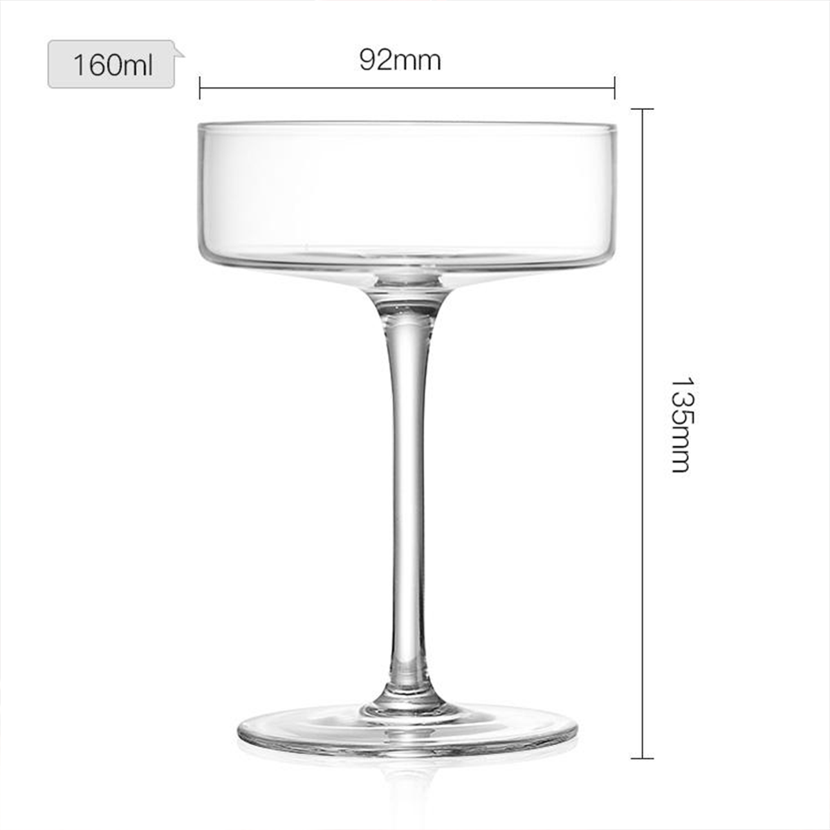 Melbify Deco Coupe Glasses | Volume 200ml | Coupe Cocktail Glasses | Martini Glasses | Fancy Cocktail Glass | Unique Cocktailware | Imported Drinkware