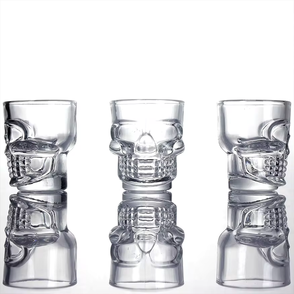 Melbify Skull Shot Glasses | 4 Pack |  25ml |  Tequila, Vodka, Jagermeister Shot Glasses Set | Party Favors | Gift Set