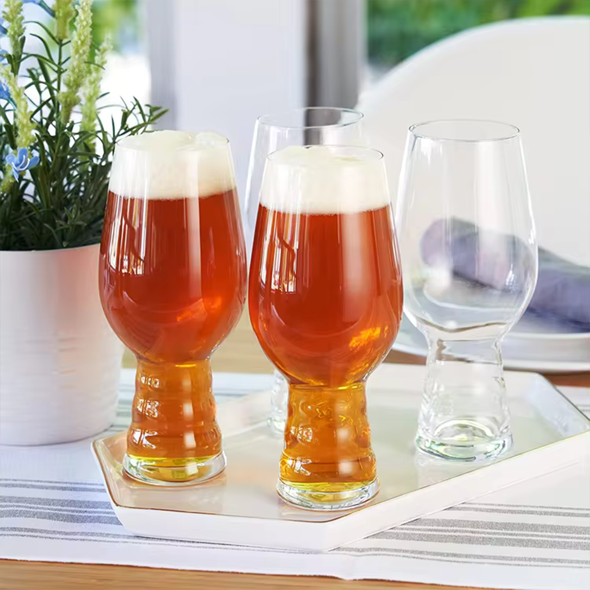 Melbify Chalice Beer Glasses | 500 ml | Premium | Tall Beer Glasses | Fancy Crystal Beer Glass | Long | Unique| Exclusive | Pub-Style