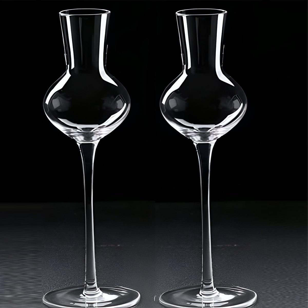 Melbify Nosing Glass with Stem | Volume 75ml | Wine, Whiskey, Brandy, Cognac Snifter | Crystal Glass | Large, Elegant Snifter for Cocktails