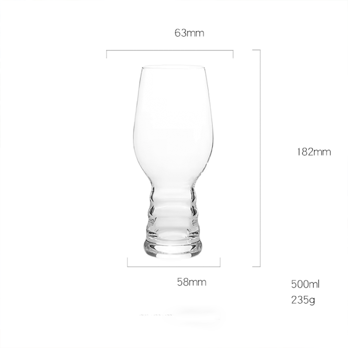 Melbify Chalice Beer Glasses | 500 ml | Premium | Tall Beer Glasses | Fancy Crystal Beer Glass | Long | Unique| Exclusive | Pub-Style