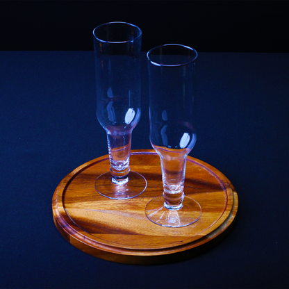 Melbify | Inverted Bottle Glasses | 300 ml | Hurricane Cocktail Glasses | Volume| Tall Cocktail Glasses with Straw |  Giant Juice Glasses | Mocktail Glasses | Cocktail Glass Set | Big Cocktail Glasses