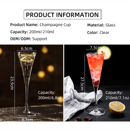 Melbify Aviary Wine Glasses | 200 ml | Wide Mouth | Luxury | Crystal Wine Glass Set | Luxury Wine Glasses | Fancy Wine Glass Set | Gift Pack