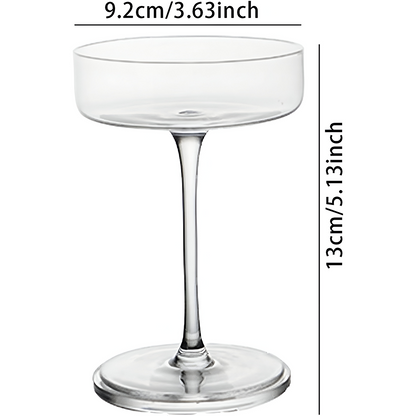 Melbify Deco Coupe Glasses | Volume 200ml | Coupe Cocktail Glasses | Martini Glasses | Fancy Cocktail Glass | Unique Cocktailware | Imported Drinkware