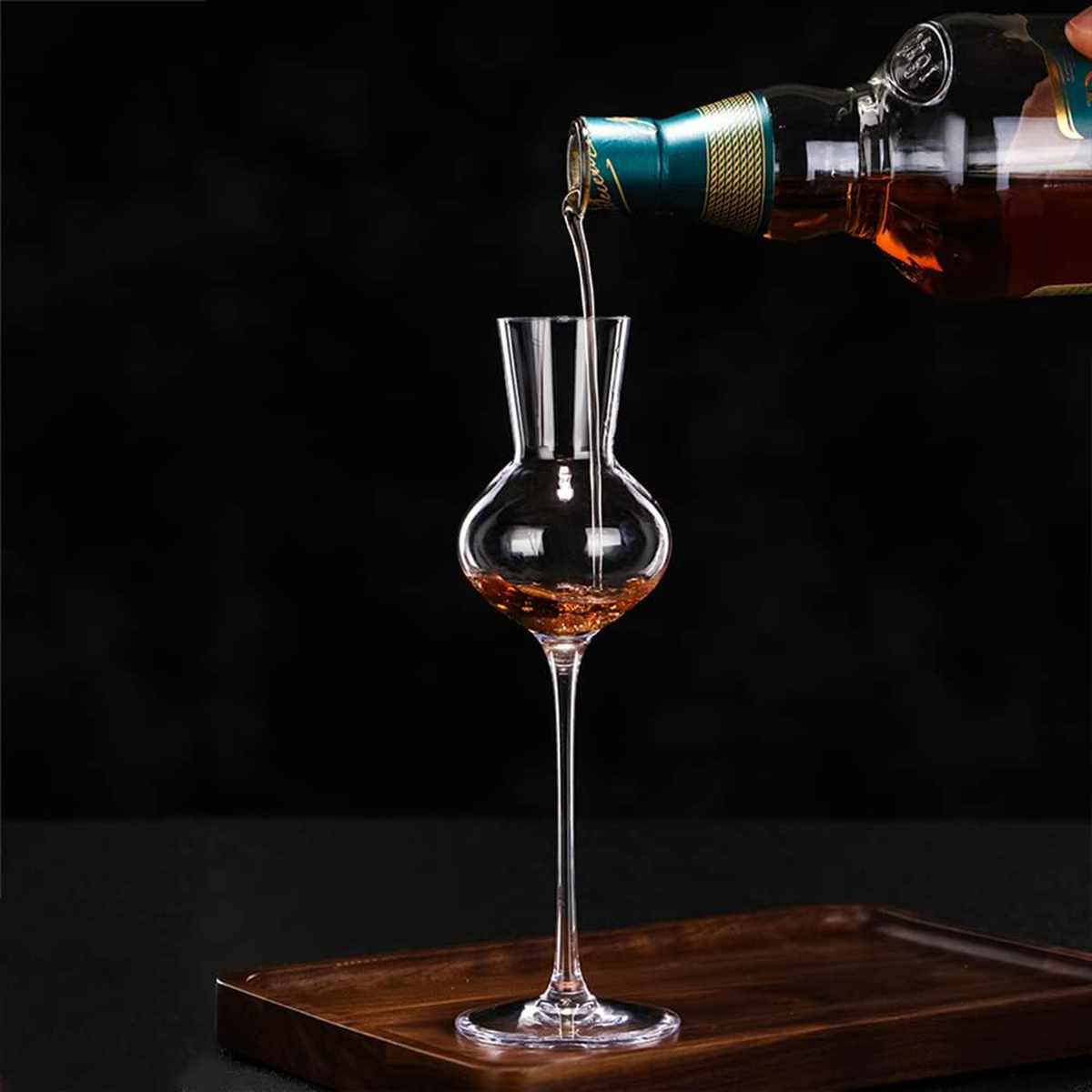 Melbify Nosing Glass with Stem | Volume 75ml | Wine, Whiskey, Brandy, Cognac Snifter | Crystal Glass | Large, Elegant Snifter for Cocktails