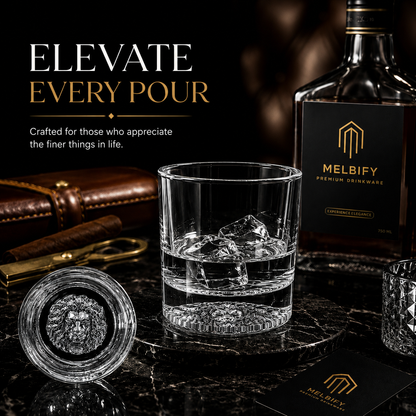 Melbify Plain Lion Whiskey Glass | 300 ml | Animal Whiskey Glass| Whiskey Glass with Lion Symbol | Premium | Unique| Big | Thick | Rock Whiskey Glass