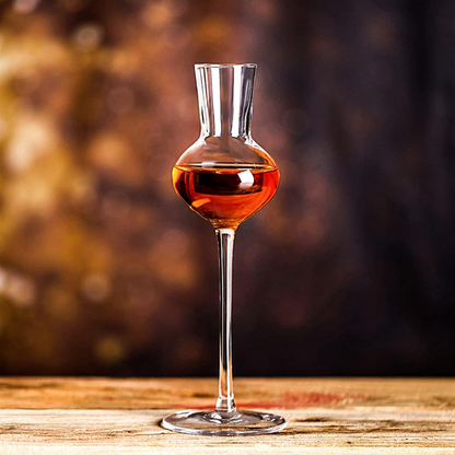 Melbify Nosing Glass with Stem | Volume 75ml | Wine, Whiskey, Brandy, Cognac Snifter | Crystal Glass | Large, Elegant Snifter for Cocktails