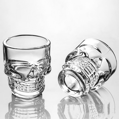 Melbify Skull Shot Glasses | 4 Pack |  25ml |  Tequila, Vodka, Jagermeister Shot Glasses Set | Party Favors | Gift Set