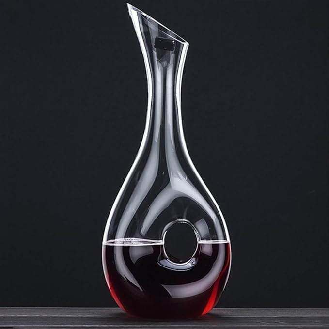 Melbify Centriflow Wine Decanter | 1 PC | 1000ml | Aerator Carafe for Red Wine | Crystal Glass Decanter Set