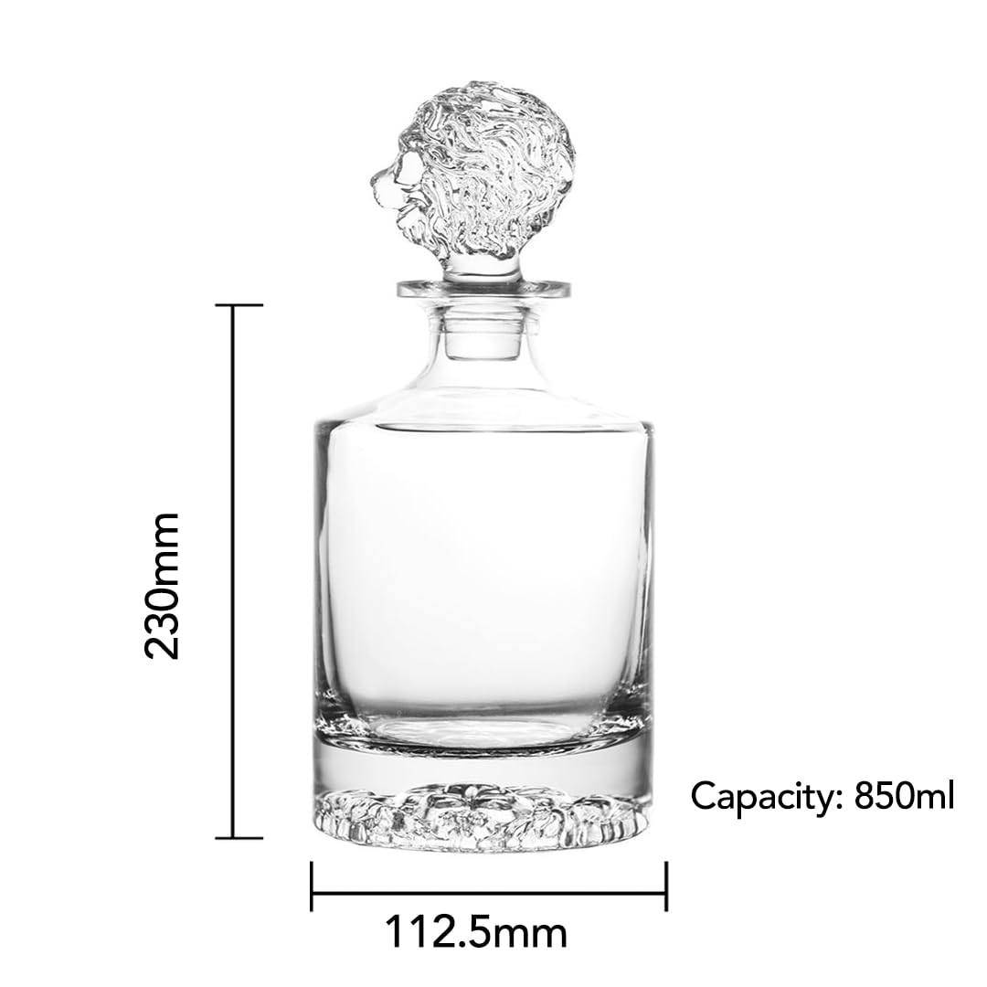 Lion Decanter | Decanter 850 ml | Premium | Serving for Whiskey,Rum, Scotch,Tequila, Vodka, and Brandy | Gift Set