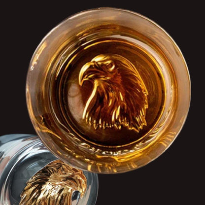 Melbify Gold Animal Combo Whiskey Glasses | Set of 4 | 300 ml | High Balled & Animal Embedded | Ideal for Serving Whiskey, Cognac, Vodka, Gin | Suitable for Home, Restaurants & Bars