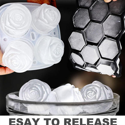 Rose Flower Shape Ice Cube Tray